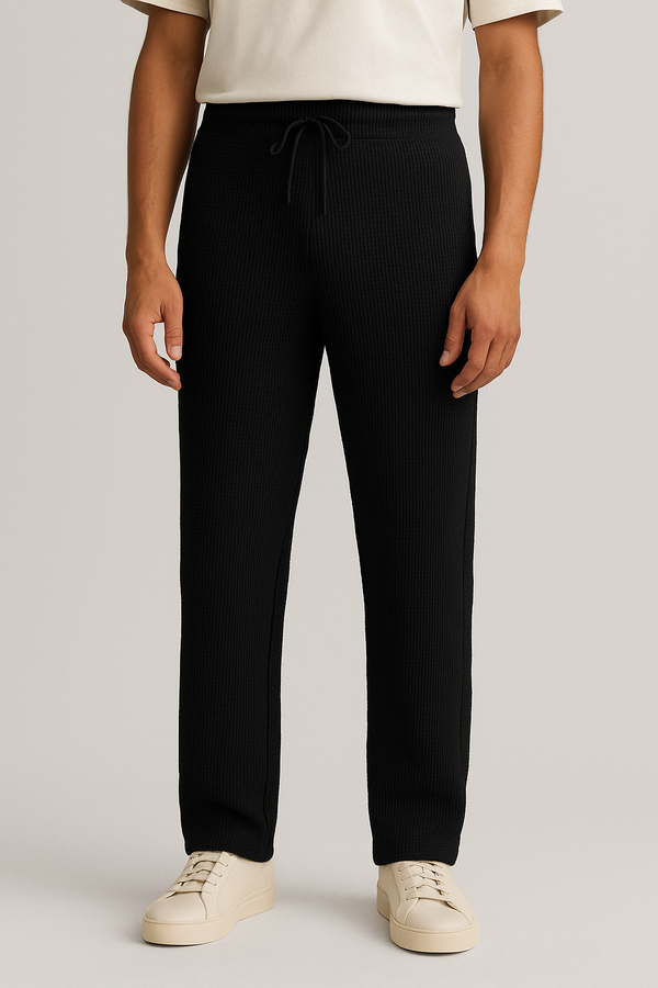 Knitted Straight Trouser Black