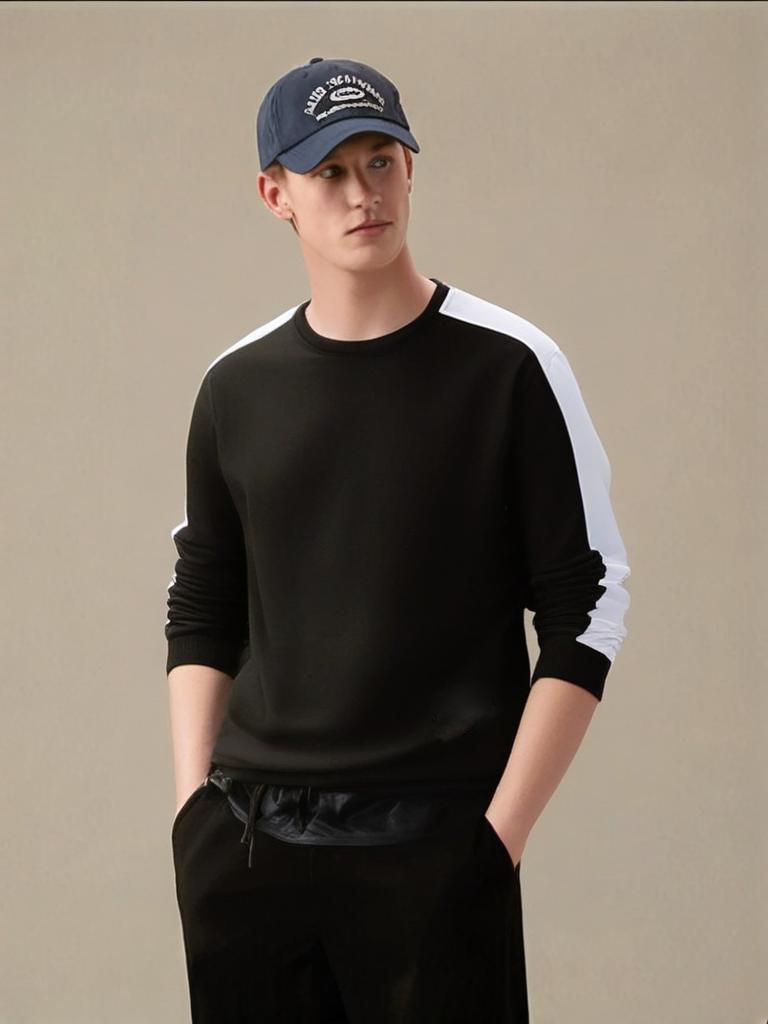 PANEL SLEEVES SWEATSHIRT