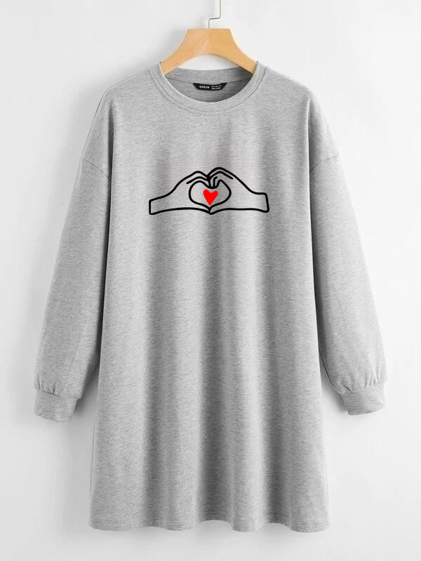 LONG LENGTH SWEATSHIRT Heart N Heart