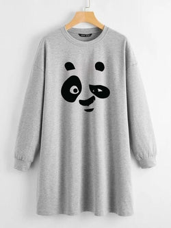 LONG LENGTH SWEATSHIRT GREY KUNG FU PANDA