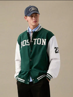 Green Boston Baseball Jacket