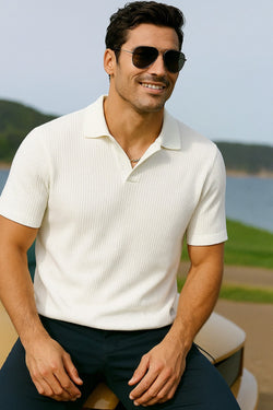 Knitted Polo White