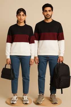 MAROON BLOCK SWEATSHIRT