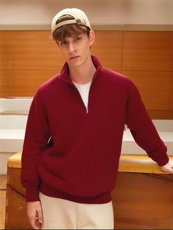 Quarter Zip Sweatshirt Maroon