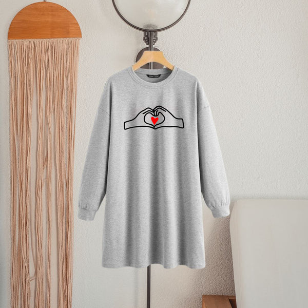 LONG LENGTH SWEATSHIRT Heart N Heart