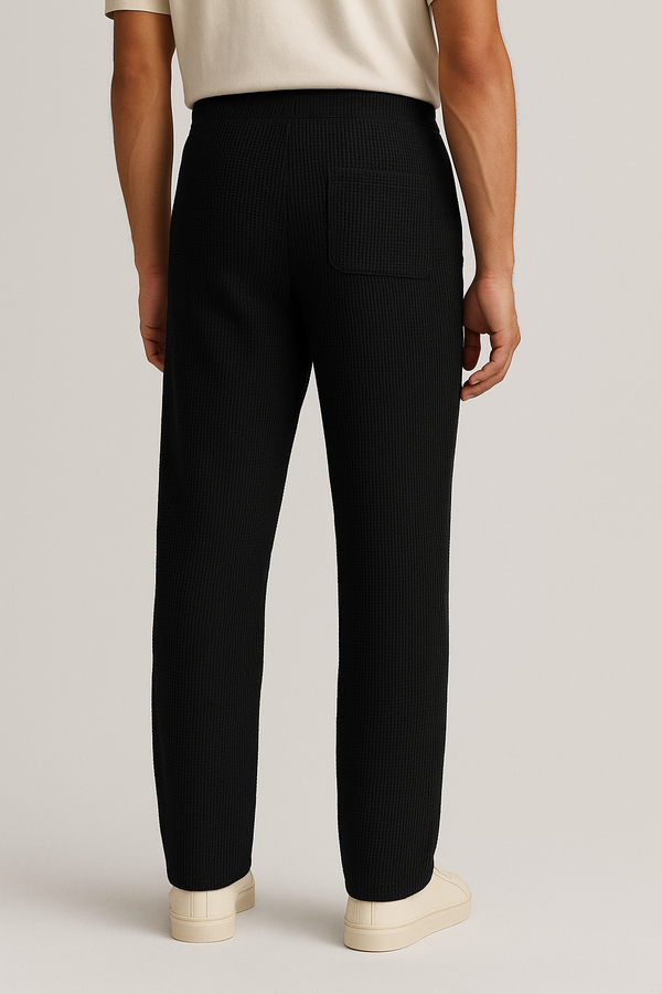 Knitted Straight Trouser Black