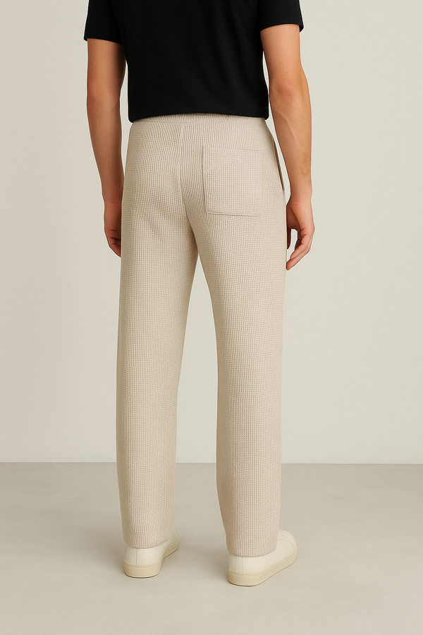 Knitted Straight Trouser Beige