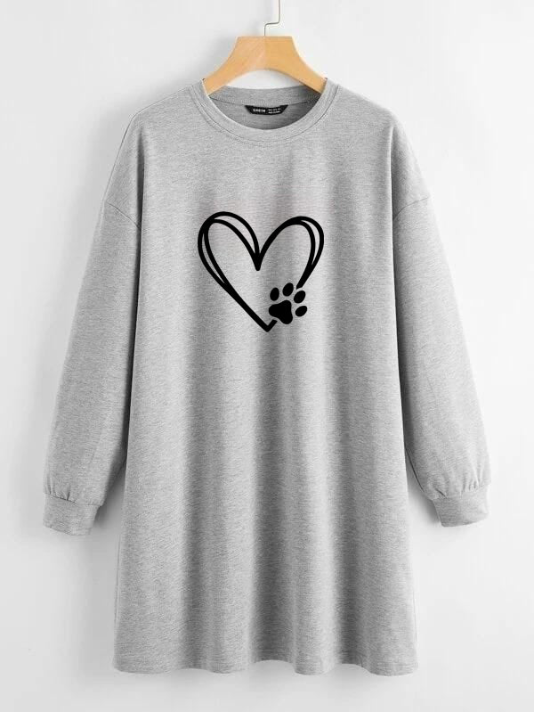 LONG LENGTH SWEATSHIRT PawHeart