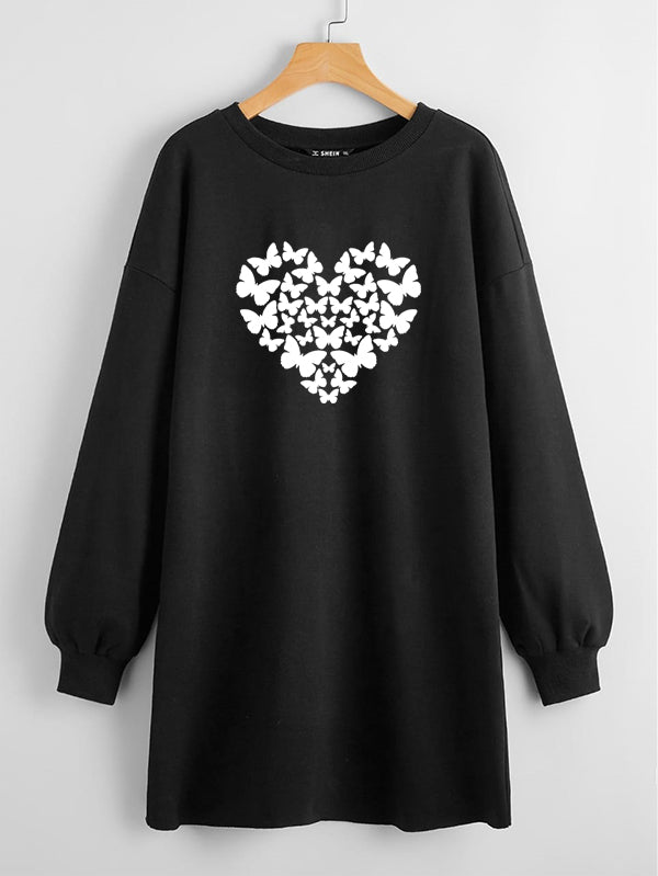 LONG LENGTH SWEATSHIRT Butterflies in Stomatch