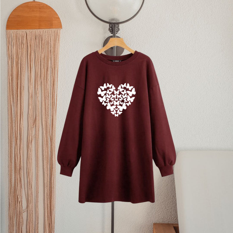 LONG LENGTH SWEATSHIRT Butterflies in Stomatch