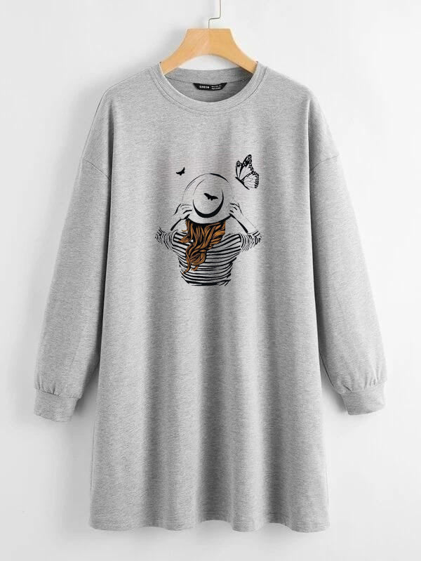 LONG LENGTH SWEATSHIRT Butterfly Monster