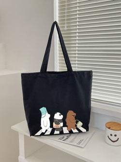 STREET BEARS TOTE BAG BLACK