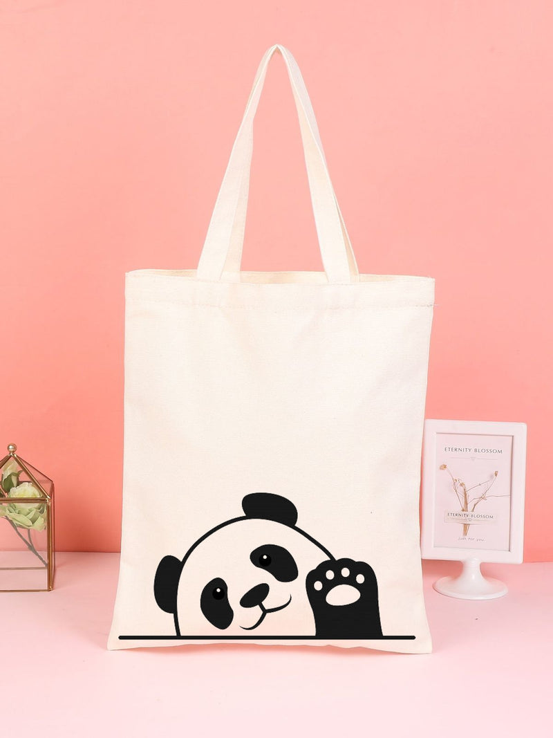 HELLO PANDA TOTE BAG BEIGE