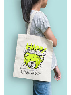 HAPPY TOTE BAG BEIGE