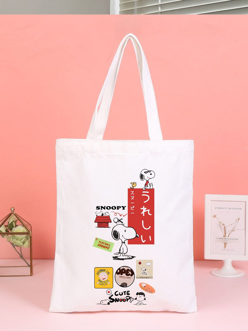 SNOOPY TOTE BAG BEIGE