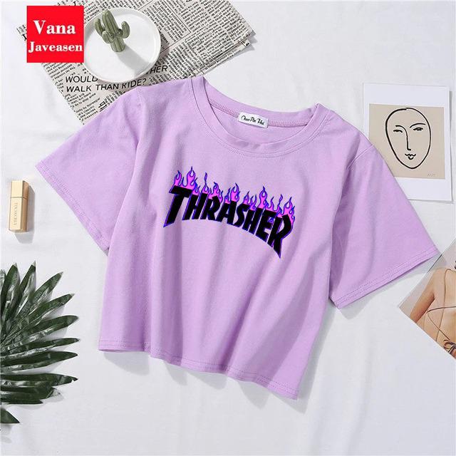 THRASHER LILAC CROPTOP