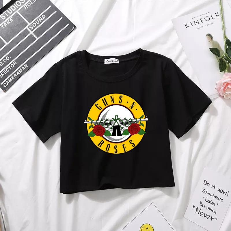 GUNS N ROSES BLACK CROPTOP