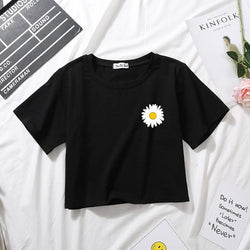 SUNFLOWER BLACK CROPTOP