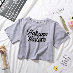 HAKUNA MATATA GREY CROPTOP