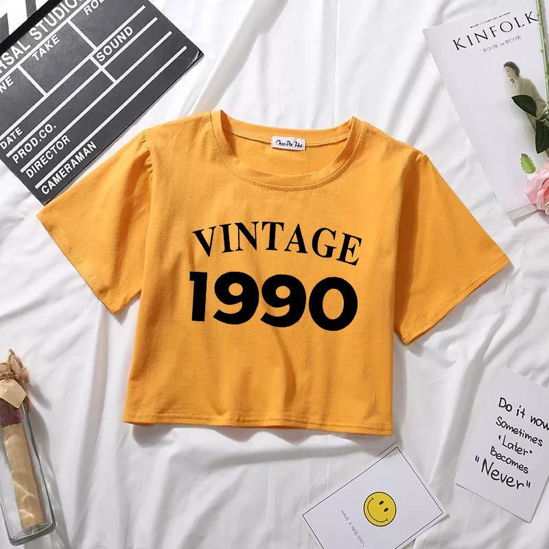 VINTAGE MUSTARD CROPTOP