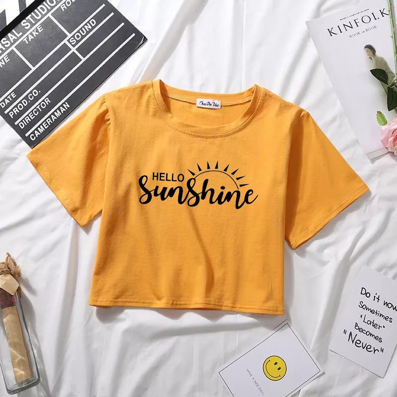 SUNSHINE MUSTARD CROPTOP