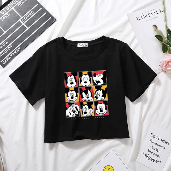 ORIGINAL MICKEY BLACK CROPTOP