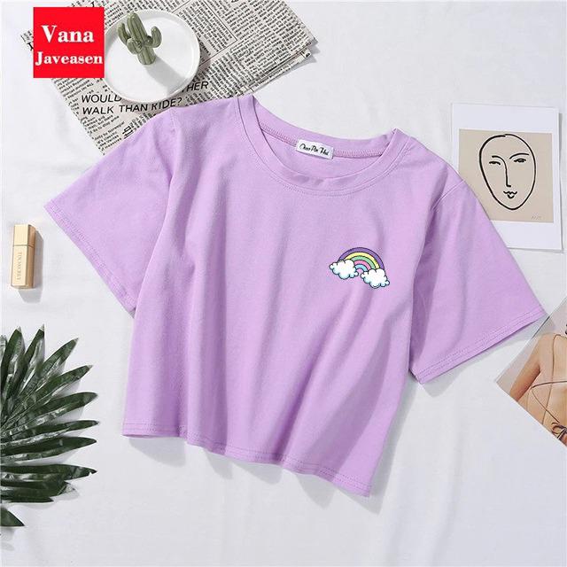 POCKET RAINBOW LILAC CROPTOP