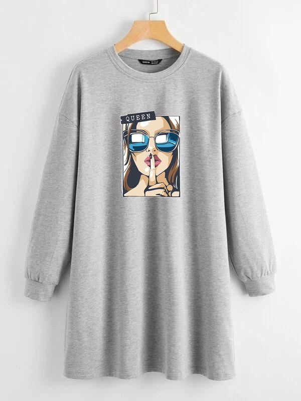 LONG LENGTH SWEATSHIRT Silence Queen