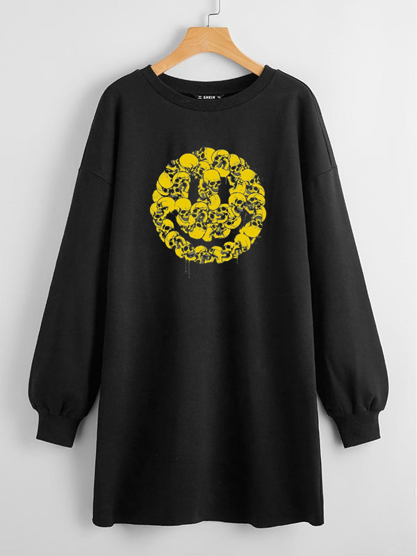 LONG LENGTH SWEATSHIRT Skullface Smile