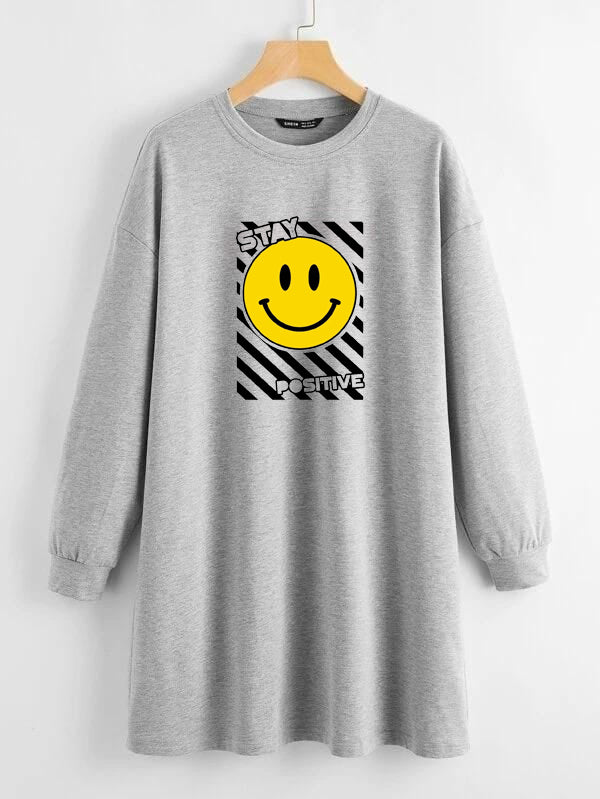 LONG LENGTH SWEATSHIRT Stay Positive