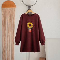 LONG LENGTH SWEATSHIRT Sunflower Love