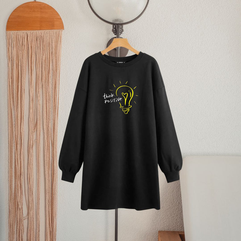 LONG LENGTH SWEATSHIRT Think Positive